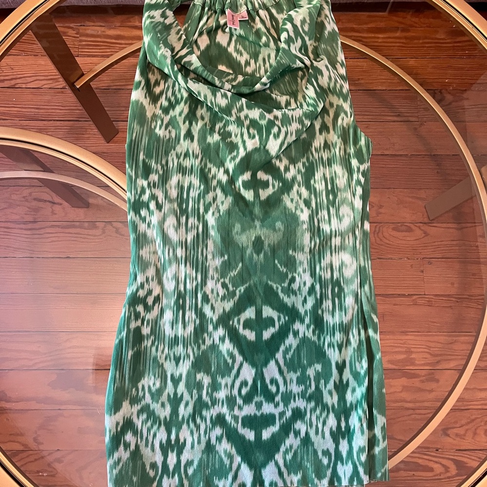 Sweet Pea Green Asymmetrical Sleeveless Tank Top